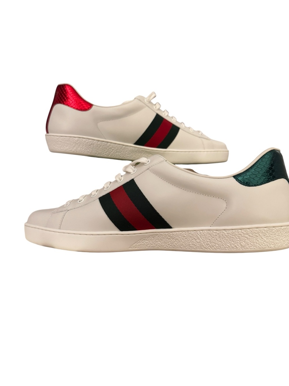 Gucci Ace Kingsnake Sneakers White Leather Size 16.5 Men NWT Rare + Extras - Picture 4 of 14